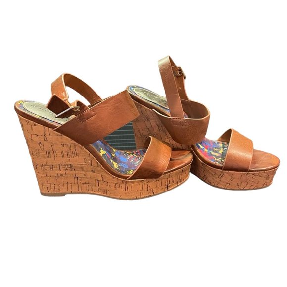 Size 8 cork platform madden girl wedges, near new condition - Picture 3 of 3